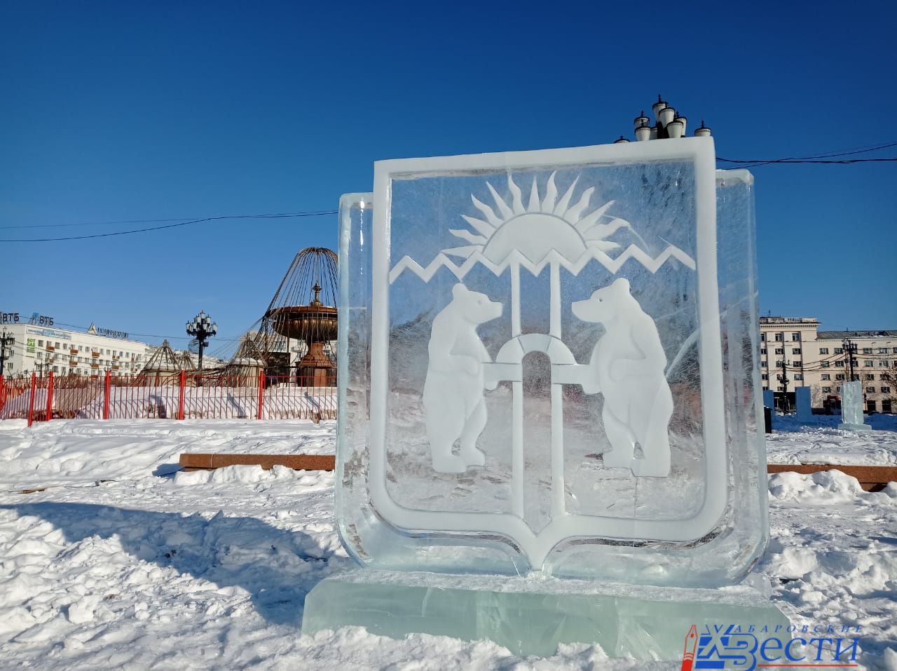 площадь ленина зимой в хабаровске