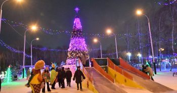 Сергей Кравчук: новогодний городок Железнодорожного района стал еще ярче