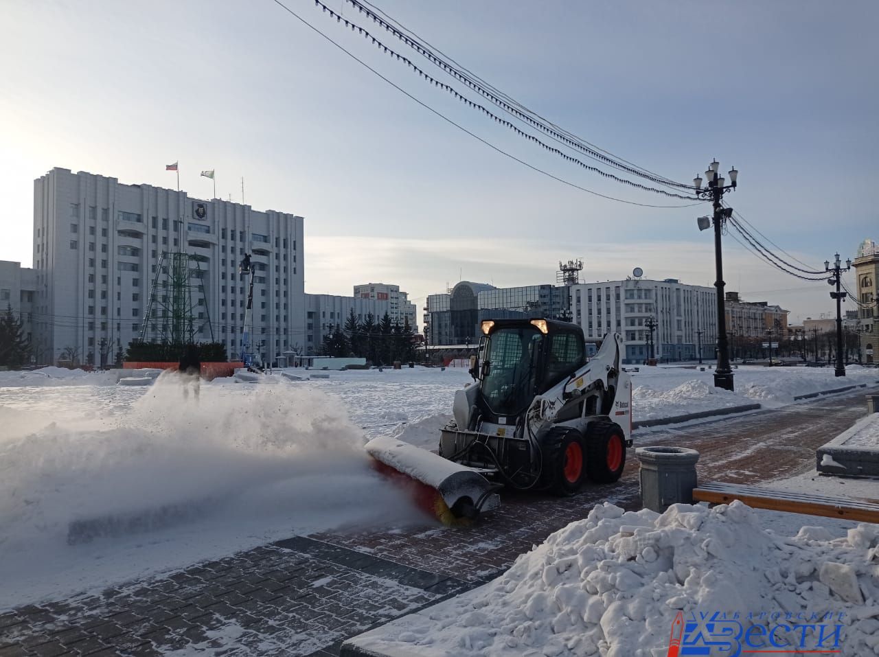 площадь ленина зимой в хабаровске